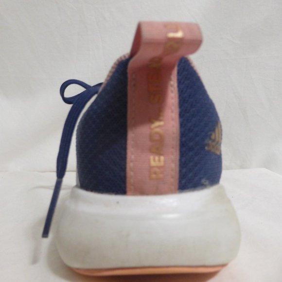 ADIDAS, non marking running shoes, Ready Steady Girl! print on back pull tab EUC - Picture 7 of 14
